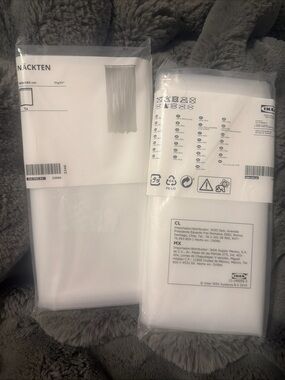 2 IKEA Nackten Shower Curtain Clear Transparent 71" X 71" Unopened BB